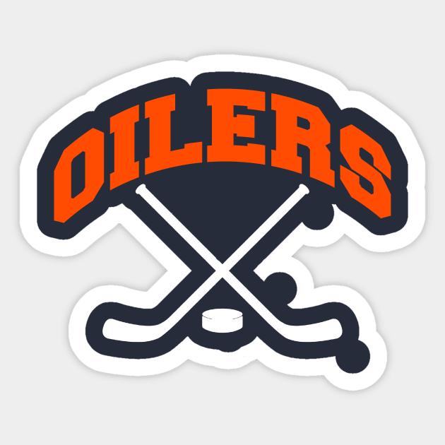 Oilers Hockey Small Logo Sticker by CovpaTees